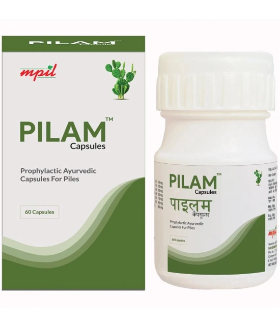 Mpil Wellness Pilam Capsules For Piles Hemorrhoid Support Fast Relieve In Bleeding & Burning