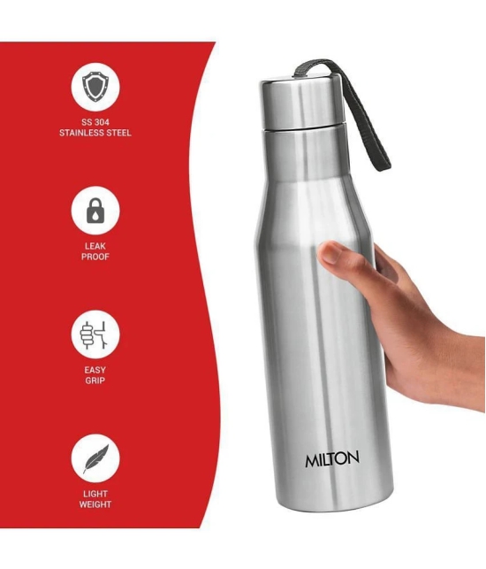 Milton Super 750 Single Wall Stainless Steel Bottle, 650 ml, 1 Piece, Silver - Silver