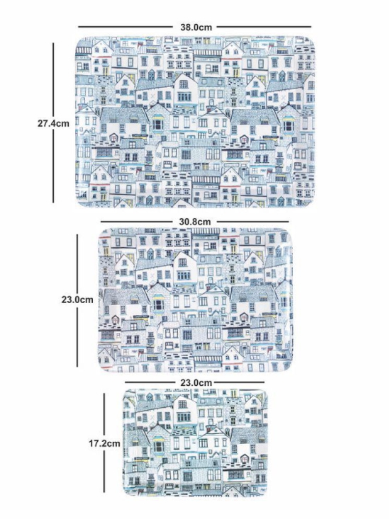 GoodHomes - MT139 Multicolor Serving Tray ( Set of 3 )