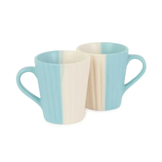 Dual Toned Ceramic Mug | Set of 2 Beige-Peach