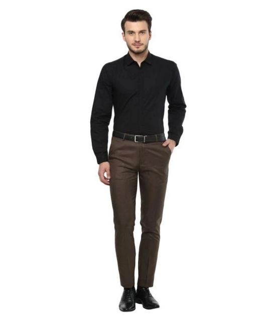 Inspire Clothing Inspiration - Brown Polycotton Slim - Fit Mens Formal Pants ( Pack of 1 ) - None