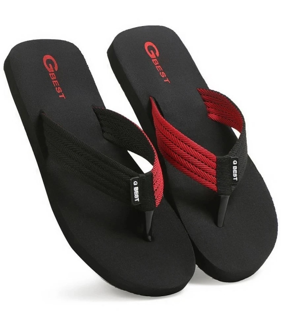 G Best Black Mens Thong Flip Flop - None