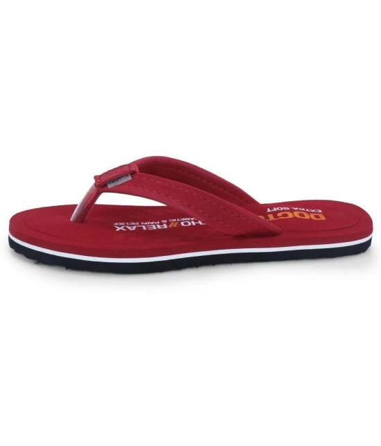 DOCTOR EXTRA SOFT - Maroon Womens Thong Flip Flop - None