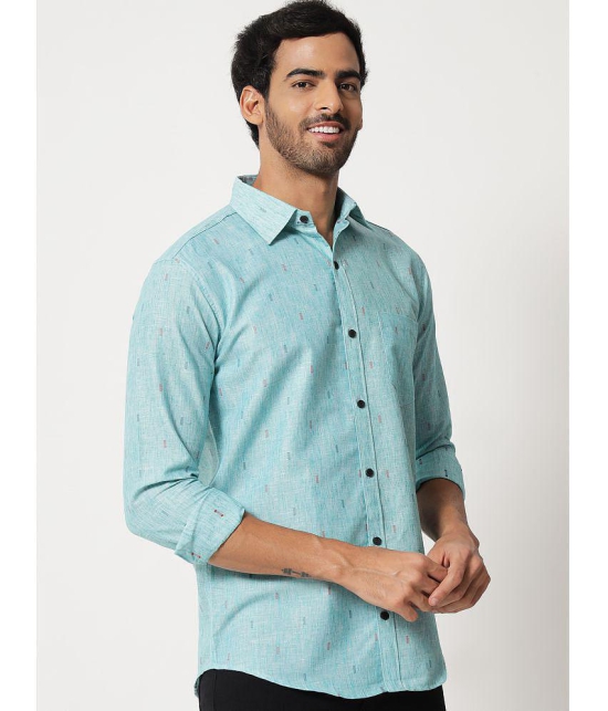 VERTUSY - Light Blue 100% Cotton Regular Fit Men's Casual Shirt ( Pack of 1 ) - None