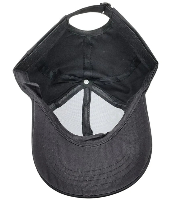 Zacharias - Black Cotton Mens Cap ( Pack of 1 ) - Black