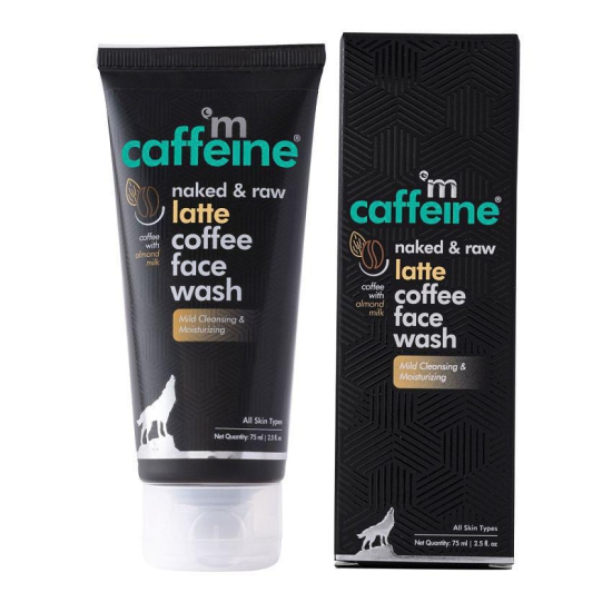 mCaffeine Coffee & Milk Face Wash for 24Hr Moisturization - Soap Free Cleanser with Shea Butter & Almond Milk