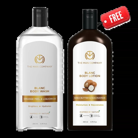 Blanc Body Wash | Orange Peel & Liquorice (200ml) Body Wash and Free Body Lotion