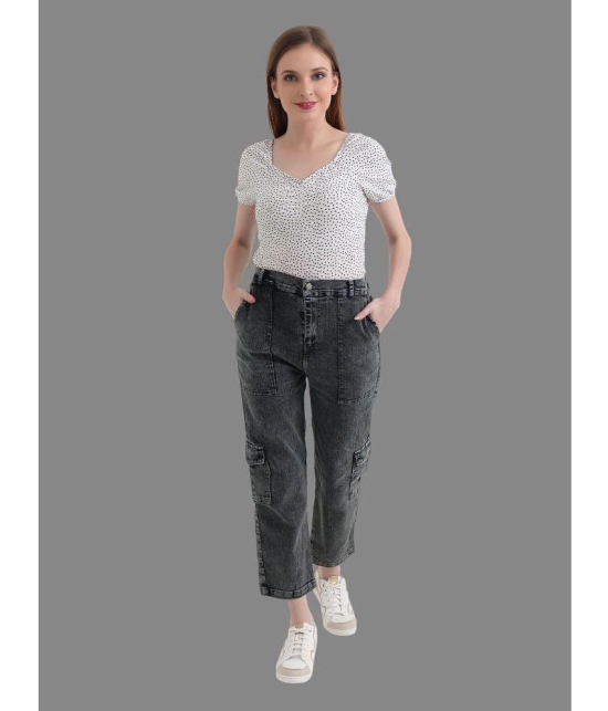 DKGF Fashion - Grey Denim Straight Fit Women''s Jeans ( Pack of 1 ) - None