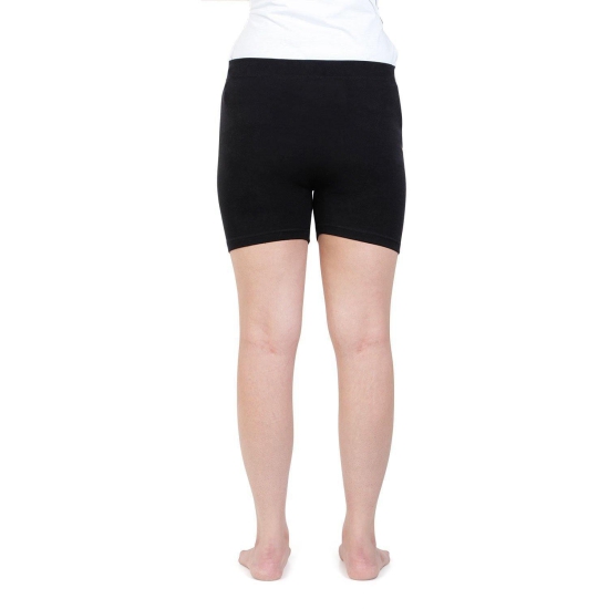 Women Plain Seamless Under Skirts - Black