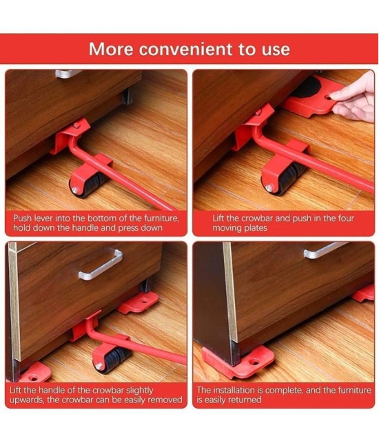 Furniture Lifter/Shifter ToolFurniture Shifting Tool Heavy Furniture Appliance Lifter and Mover Tool Set Easy Convenient Moving Tools Heavy Move Furniture Can Easily Lift Heavy - Red