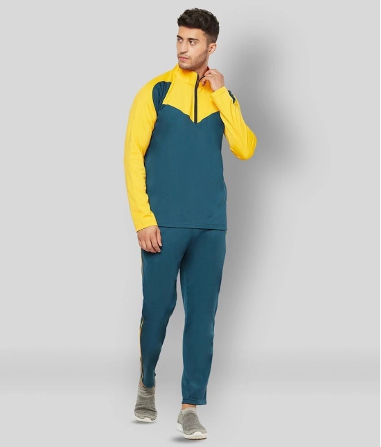 Glito - Teal Polyester Regular Fit Colorblock Mens Sports Tracksuit ( Pack of 1 ) - XXL