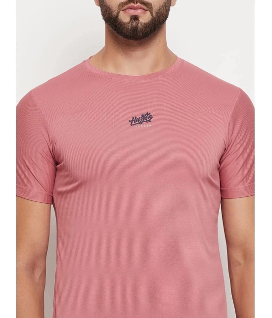 MXN - Peach Cotton Blend Regular Fit Mens T-Shirt ( Pack of 1 ) - None