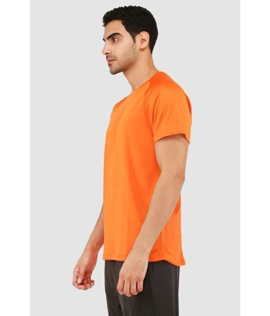 Dida Orange Polyester Regular Fit Mens Sports T-Shirt ( Pack of 1 ) - None