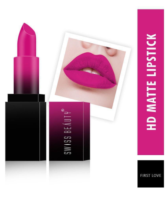 Swiss Beauty HD Matte Lipstick (First Love), 3.5gm