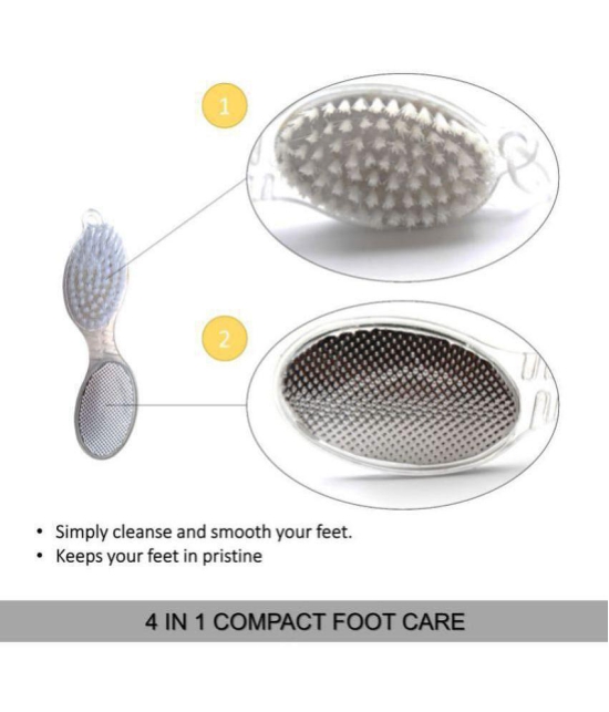 Majestique 3Pcs Pedicure And Manicure Set Foot File, Pumice Stone And 4 In 1 Function Leg Scrubber