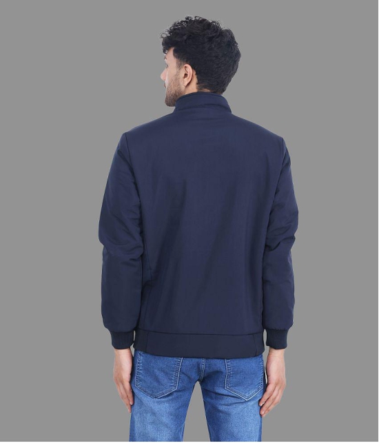 Dollar - Navy Blue Synthetic Regular Fit Mens Windcheater Jacket ( Pack of 1 ) - None