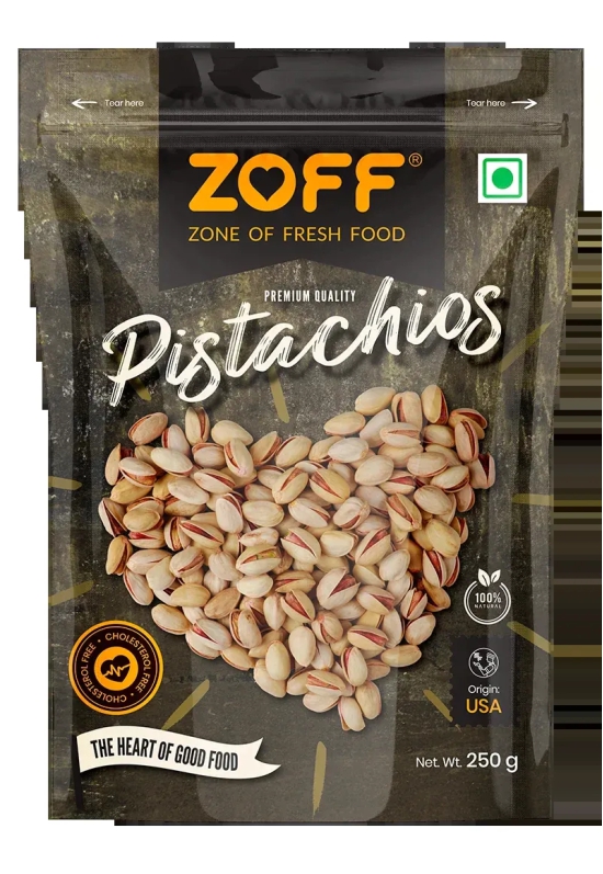 Zoff Roasted & Salted Pista Value Pack: Crunchy, Delicious & Healthy Pista Dry Fruits – Your Perfect Snack Companion | Premium Zip Lock Pouch | Net weight - 250g