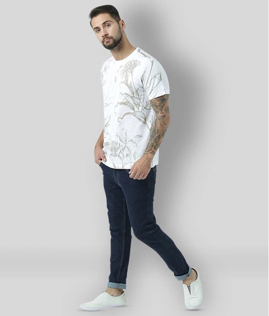 Huetrap - White Cotton Regular Fit Mens T-Shirt ( Pack of 1 ) - None