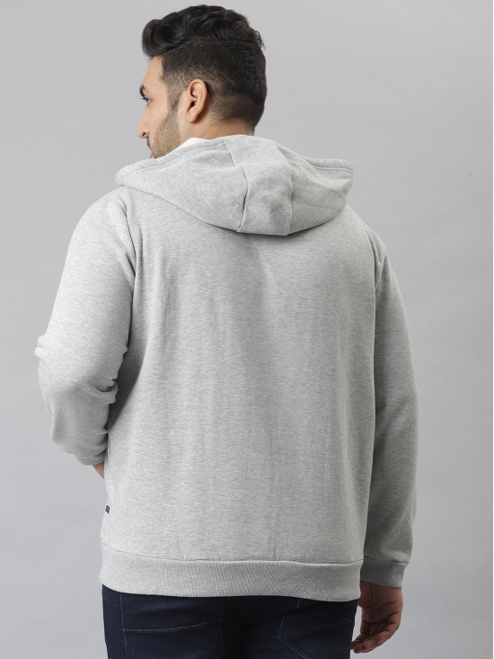 Printed Hooded Sweatshirt Grey 6XL