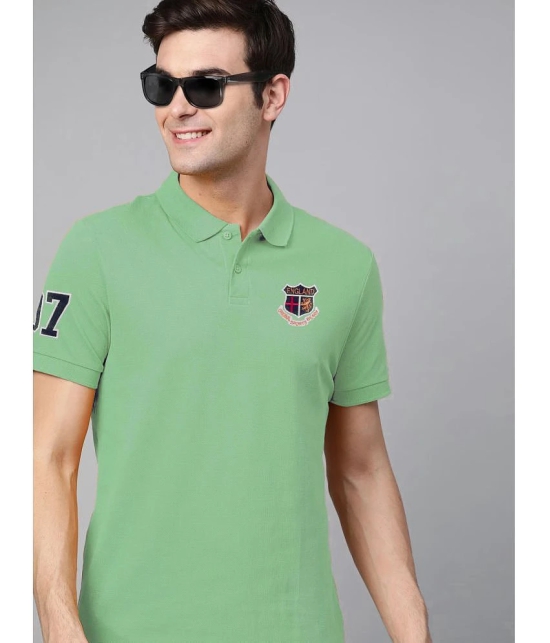 ADORATE - Green Cotton Blend Regular Fit Mens Polo T Shirt ( Pack of 1 ) - None