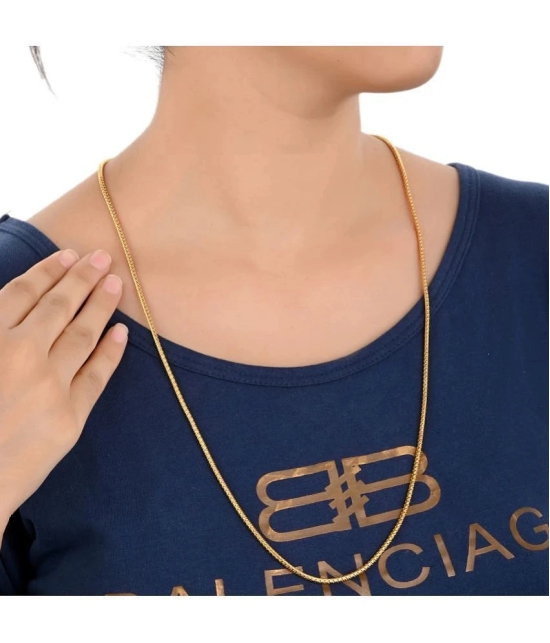 AanyaCentric Combo of 3 Gold Plated 28inches Long Fashion Chain - None