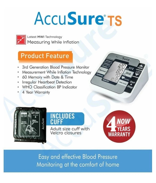 AccuSure TS Automatic Upper Arm Blood Pressure BP Monitor