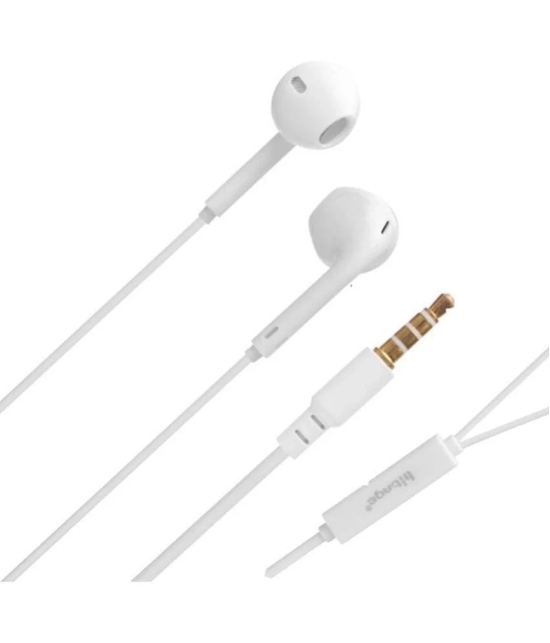 hitage Hp-331 Boss Bass 3.5 mm Wired Earphone In Ear Comfortable In Ear Fit White