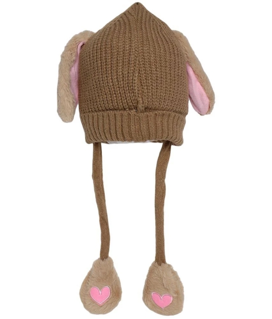 Zacharias Boy & Girl Winter Woolen Rabbit Moving Ear Cap (Free Size_Pack of 1) - None