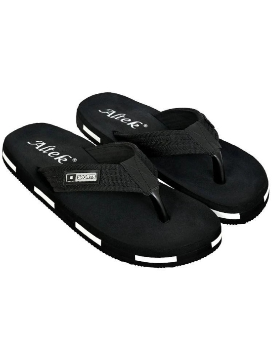 Altek Black Mens Thong Flip Flop - None