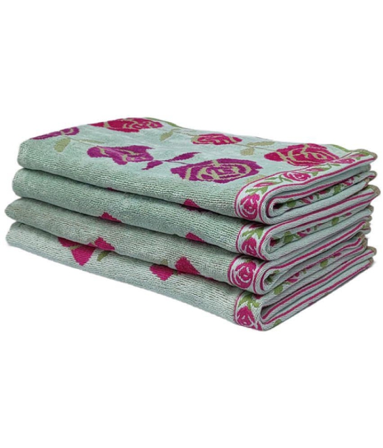 Gahoifab Set of 4 Hand Towel Green 16x26 - Green