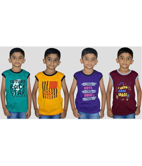 Soft Apparels - Multi T-Shirt For Baby Boy ( Pack of 4 ) - None