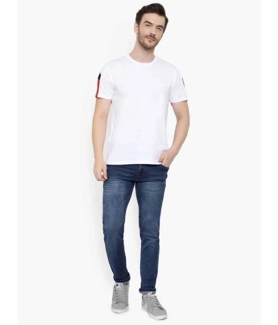 Glito - White Cotton Blend Regular Fit Mens T-Shirt ( Pack of 1 ) - None