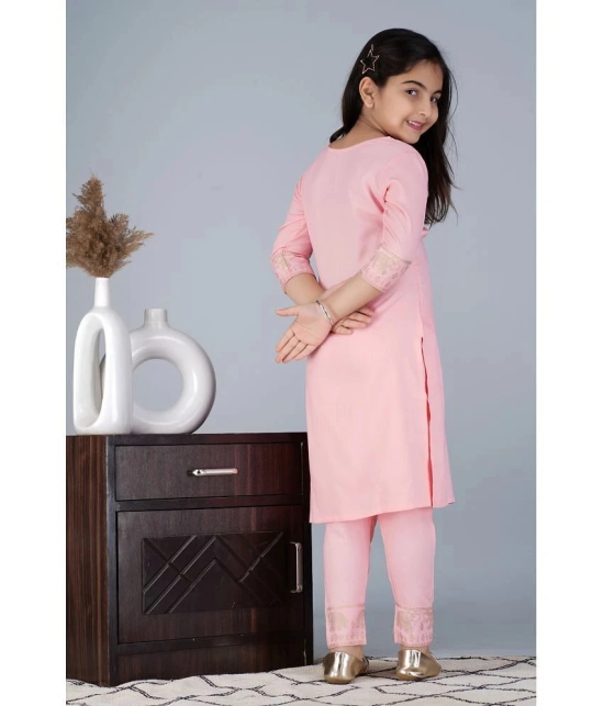 Itemzon PeachPuff Viscose Girls Suit Sets ( Pack of 1 ) - None