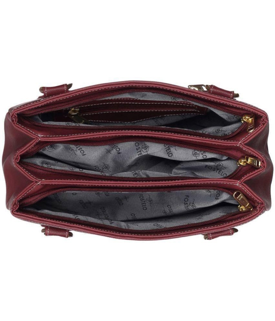 Fostelo - Maroon PU Shoulder Bag - Maroon