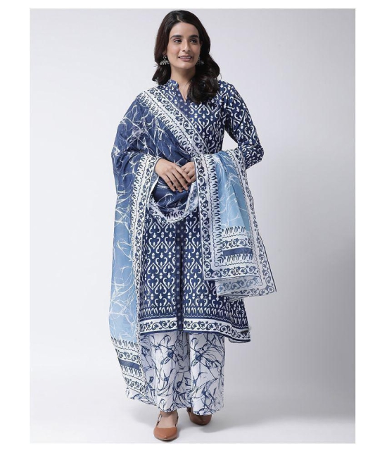 Hangup Blue Chanderi Dupatta