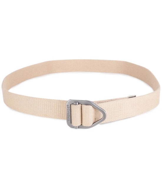 Zacharias - Cream Canvas Mens Casual Belt ( Pack of 1 ) - None