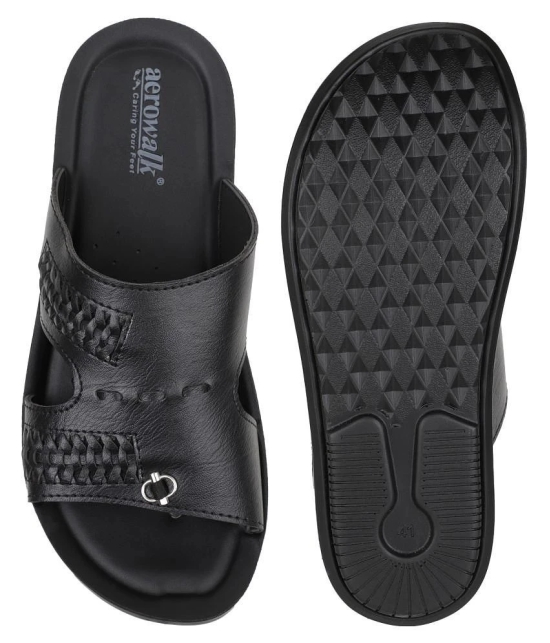 Aerowalk Black Slippers - 8