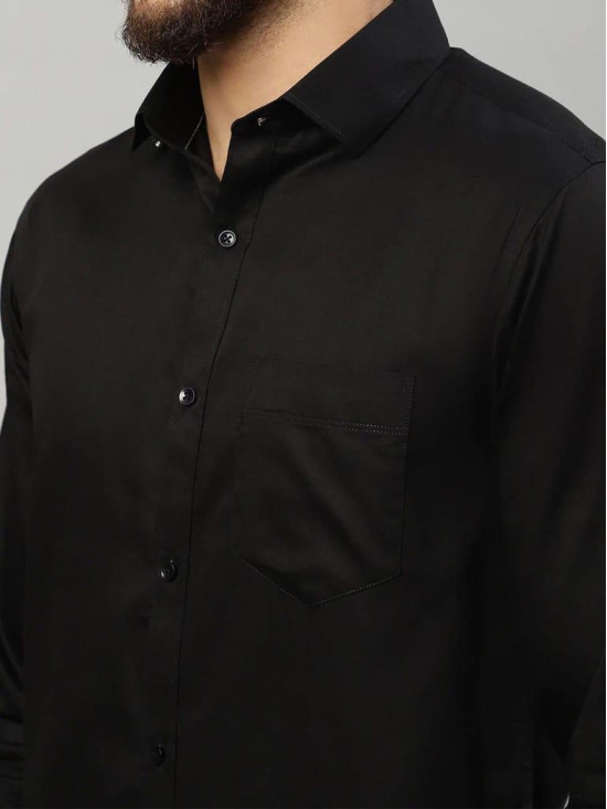 Rodamo  Men Black Slim Fit Casual Shirt