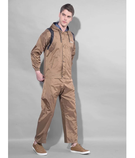 Dollar Brown Nylon Mens Rain Suit ( Pack of 1 ) - L