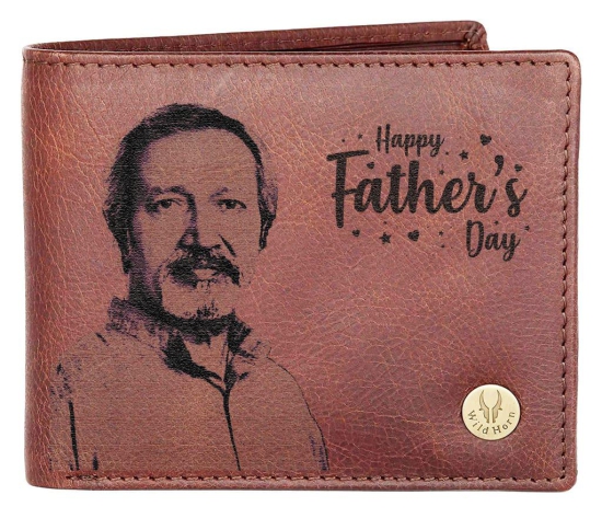 yogdots Personalized Father's Day Gift Premium Leather Wallet with RFID Safe | Money Wallet Gift for Father