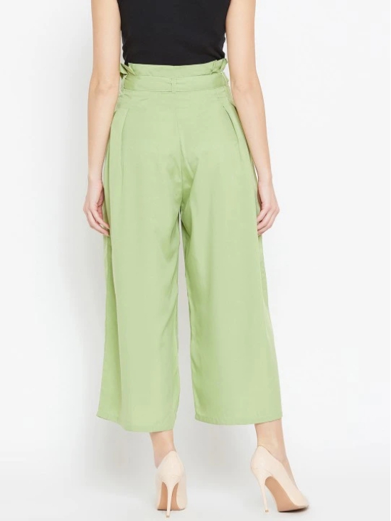 Women White Solid Regular Trousers