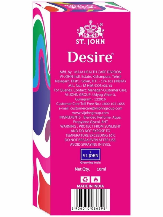 St. John Desire & Jaipur & Black Current 10mleach Pocket Perfume for Men 30 ml ( Pack of 3 )