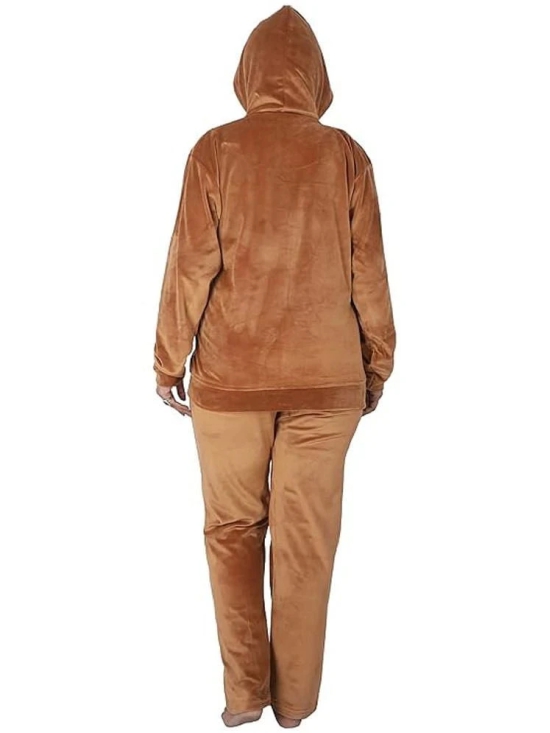 Whyme Fashion Brown Nylon Solid Tracksuit - Pack of 1 - None