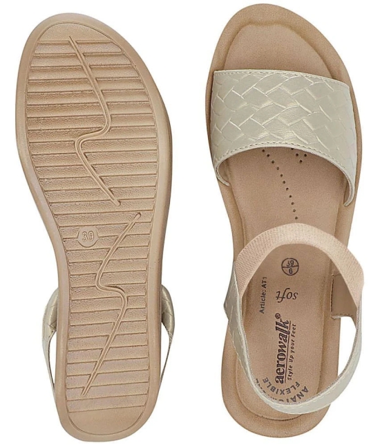 Aerowalk Gold Womens Flats - None