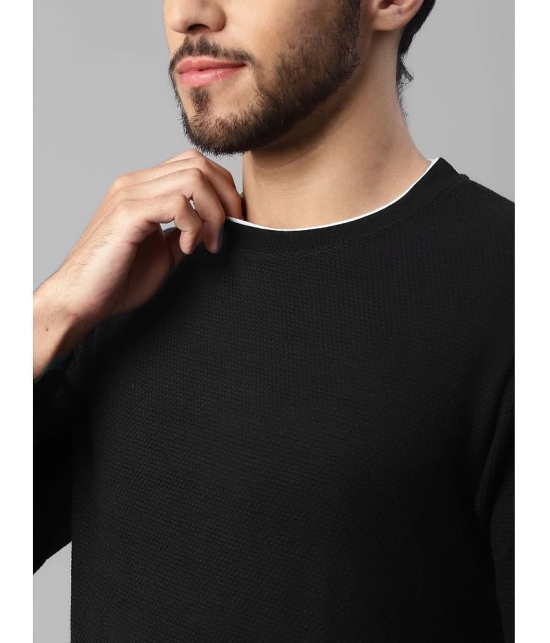 UrbanMark Regular Fit Solid Full Sleeves Mens T-Shirt - Black ( Pack of 1 ) - None