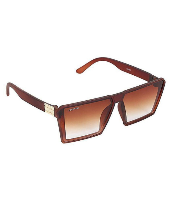 Creature - Brown Square Sunglasses ( Pack of 1 ) - Medium