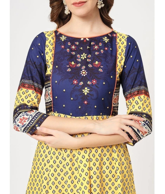 Pannkh - Yellow Rayon Womens Anarkali Kurti ( Pack of 1 ) - None