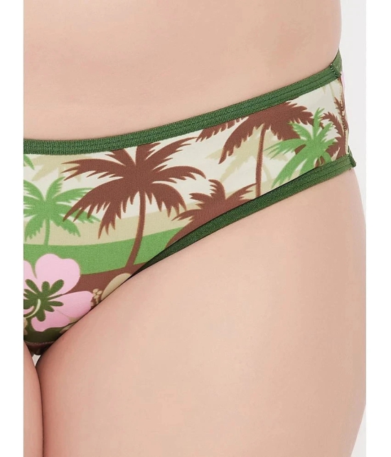 Clovia - Green Nylon Printed Womens Bikini ( Pack of 1 ) - None