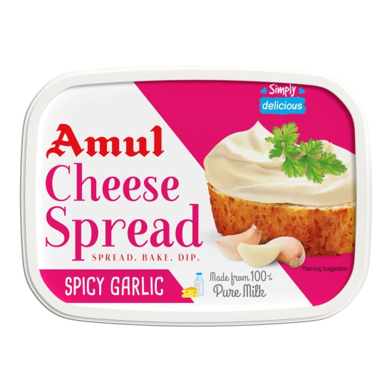 Amul Cheese Spread Spicy Garlic 200Gm