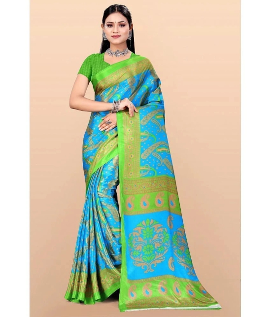 LEELAVATI - Multicolor Crepe Saree With Blouse Piece ( Pack of 1 ) - Multicolor